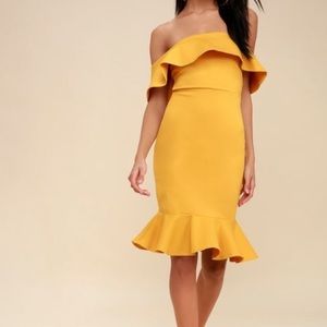 Lulus mustard yellow dress